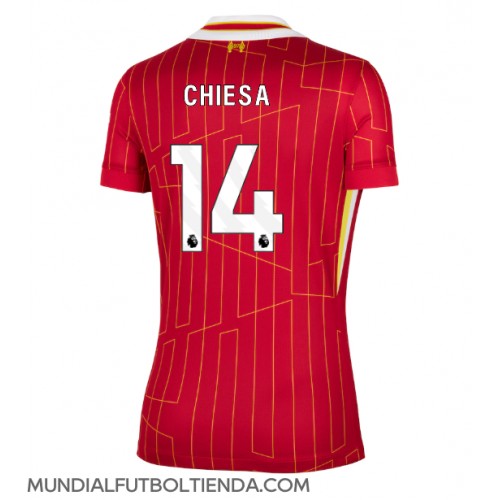 Camiseta Liverpool Federico Chiesa #14 Primera Equipación Replica 2024-25 para mujer mangas cortas